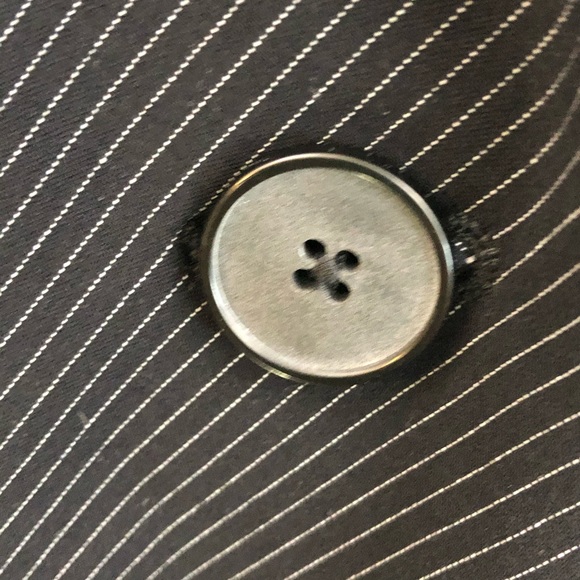 Apt.9 Black Blazer Jacket White Pinstripe 3 Button front Size 16 NWOT - Picture 10 of 13